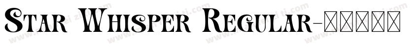 Star Whisper Regular字体转换